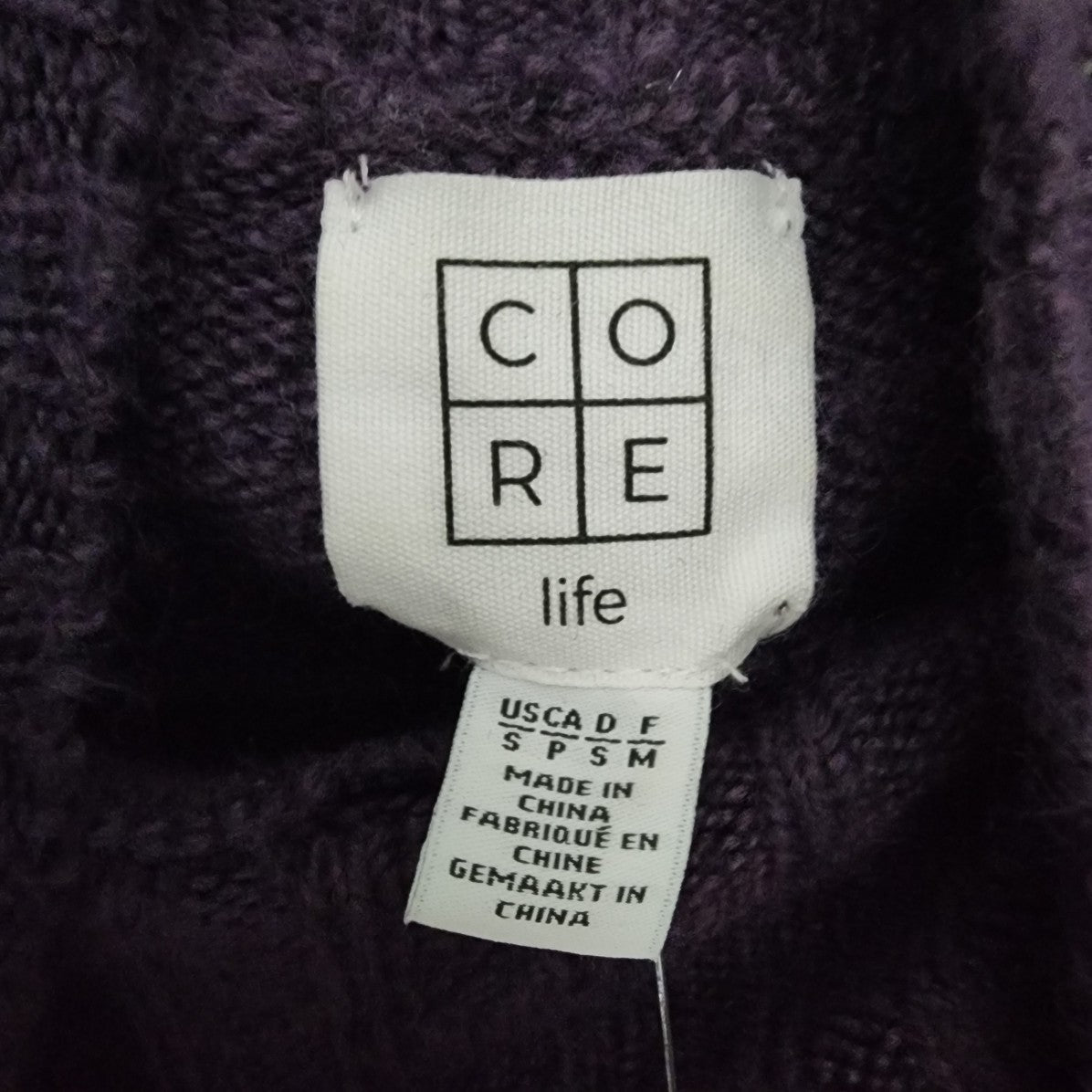 CORE Life Purple Turtle Neck Soft Knit Sweater Size S