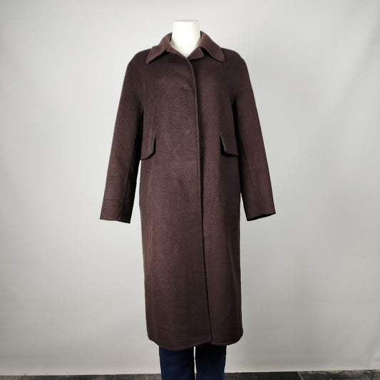 Mango Brown Wool Blend Pea Coat Size XS/S