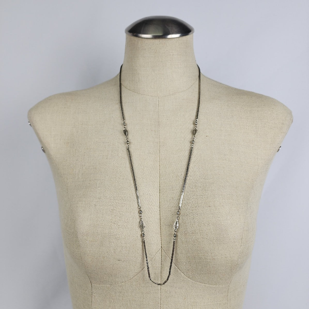 Vintage Silver Tone Chain Link Necklace