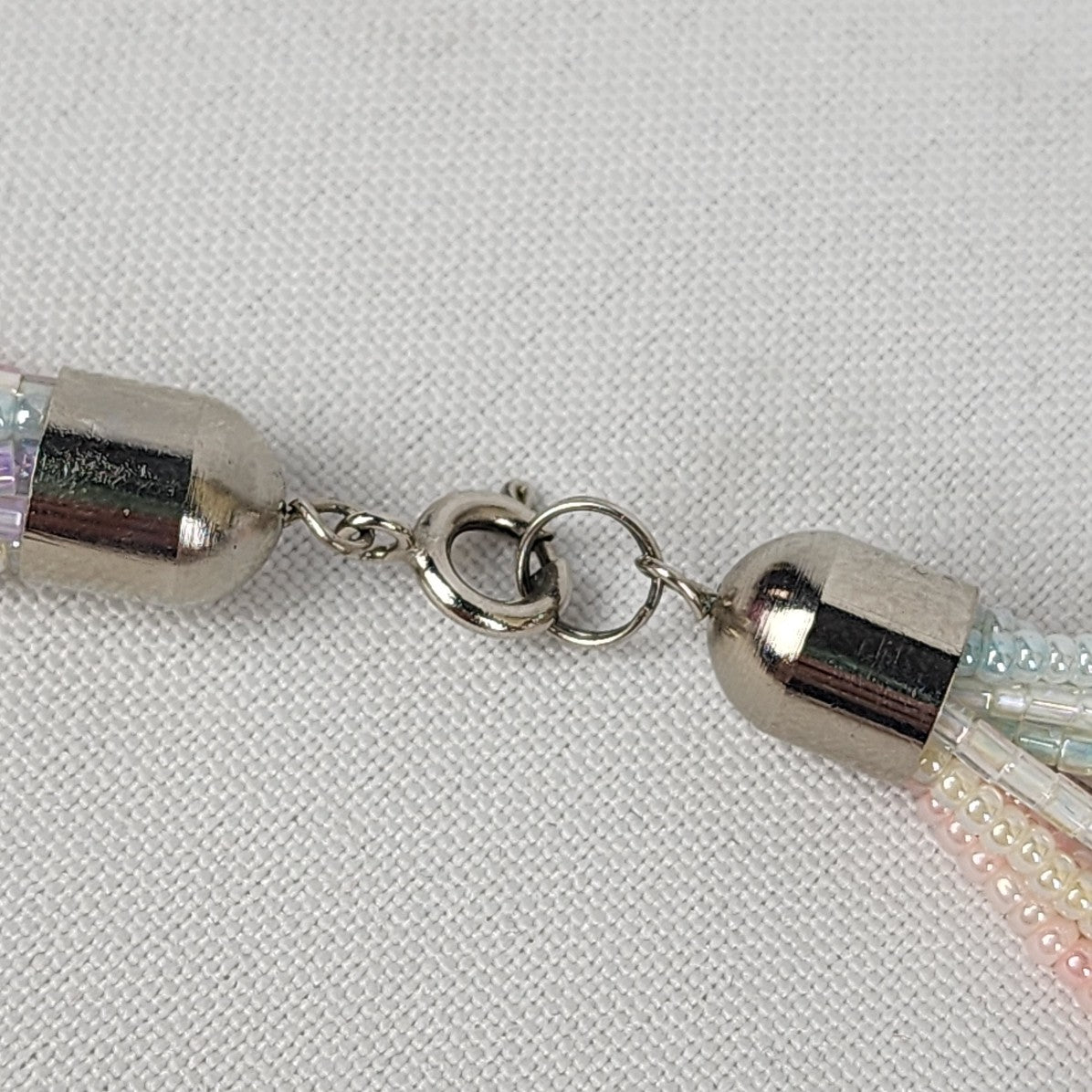 Vintage Pastel Glass Beaded Necklace