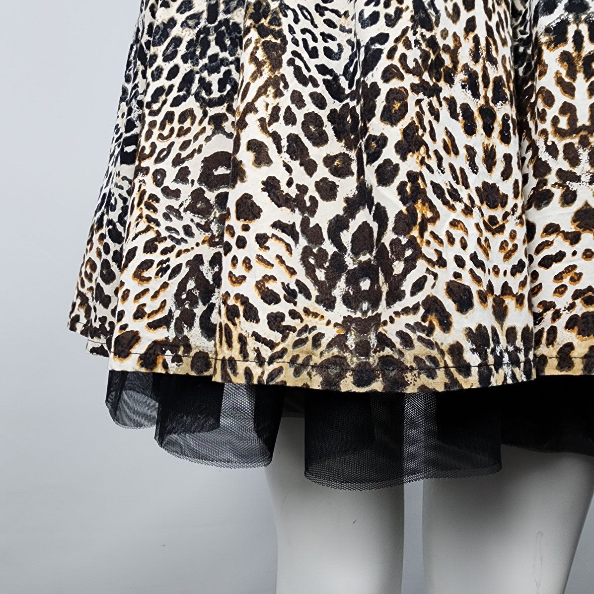 Jessica Simpson Animal Print Fit & Flare Tulle Skirt Dress Size 15/16