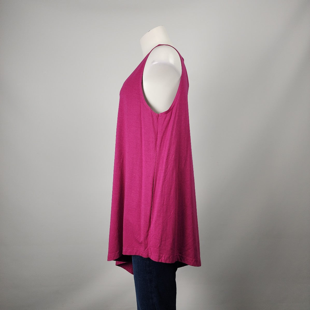 Bryn Walker Pink Bamboo Cotton Sleeveless Asymmetrical Top Size M