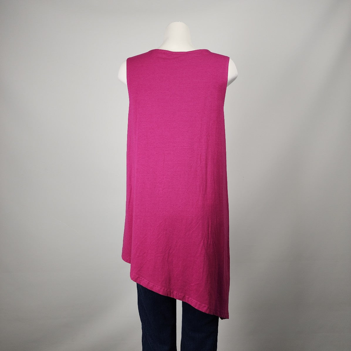 Bryn Walker Pink Bamboo Cotton Sleeveless Asymmetrical Top Size M