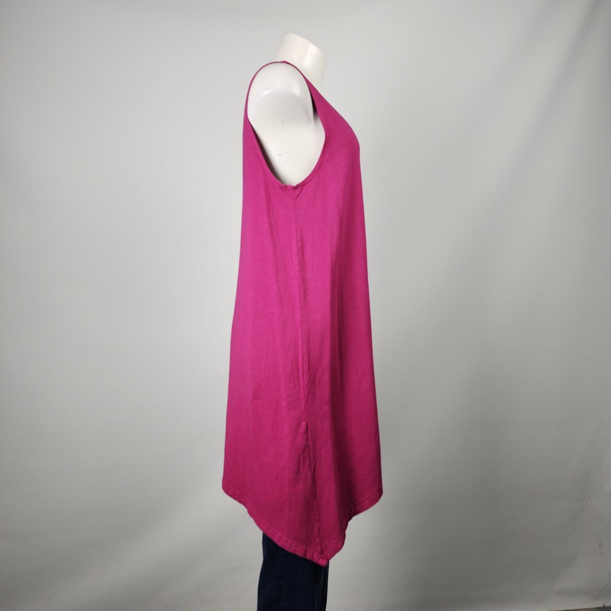 Bryn Walker Pink Bamboo Cotton Sleeveless Asymmetrical Top Size M