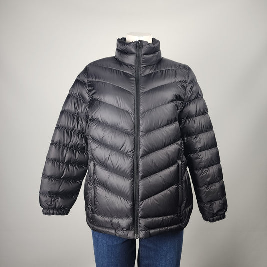 Sears Black Puffer Zip Up Winter Jacket Size XL