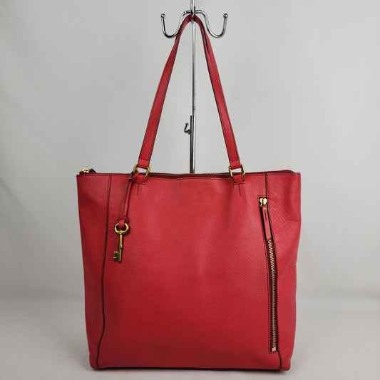 Fossil Coral Leather Tote Purse