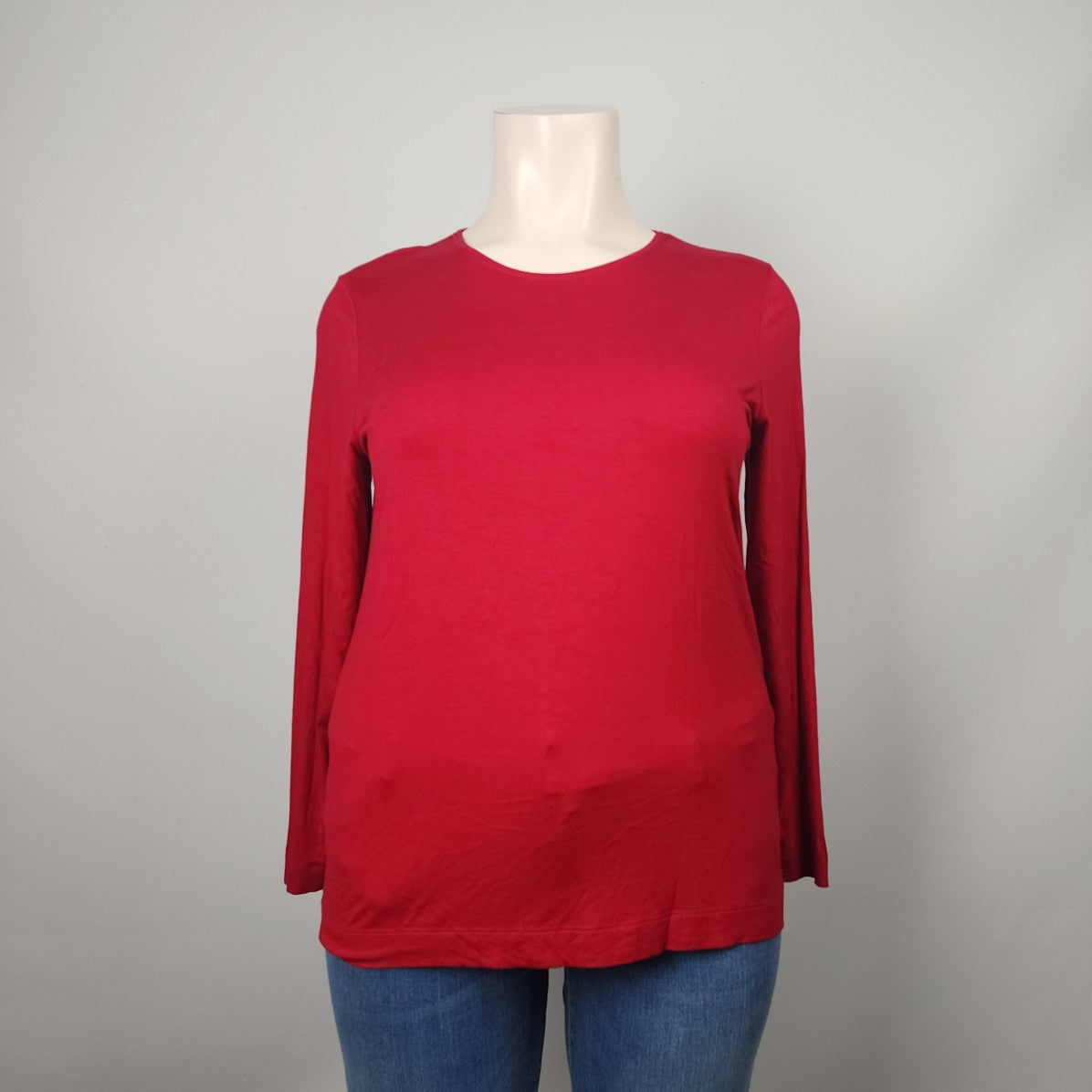 Chico's the ultimate tee Red Long Sleeve Top Size XL