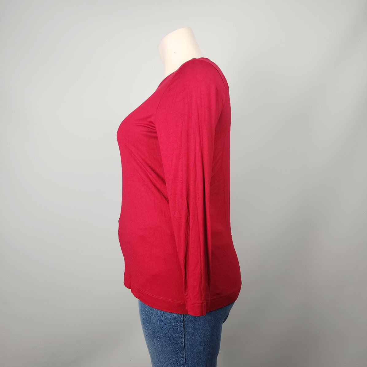 Chico's the ultimate tee Red Long Sleeve Top Size XL