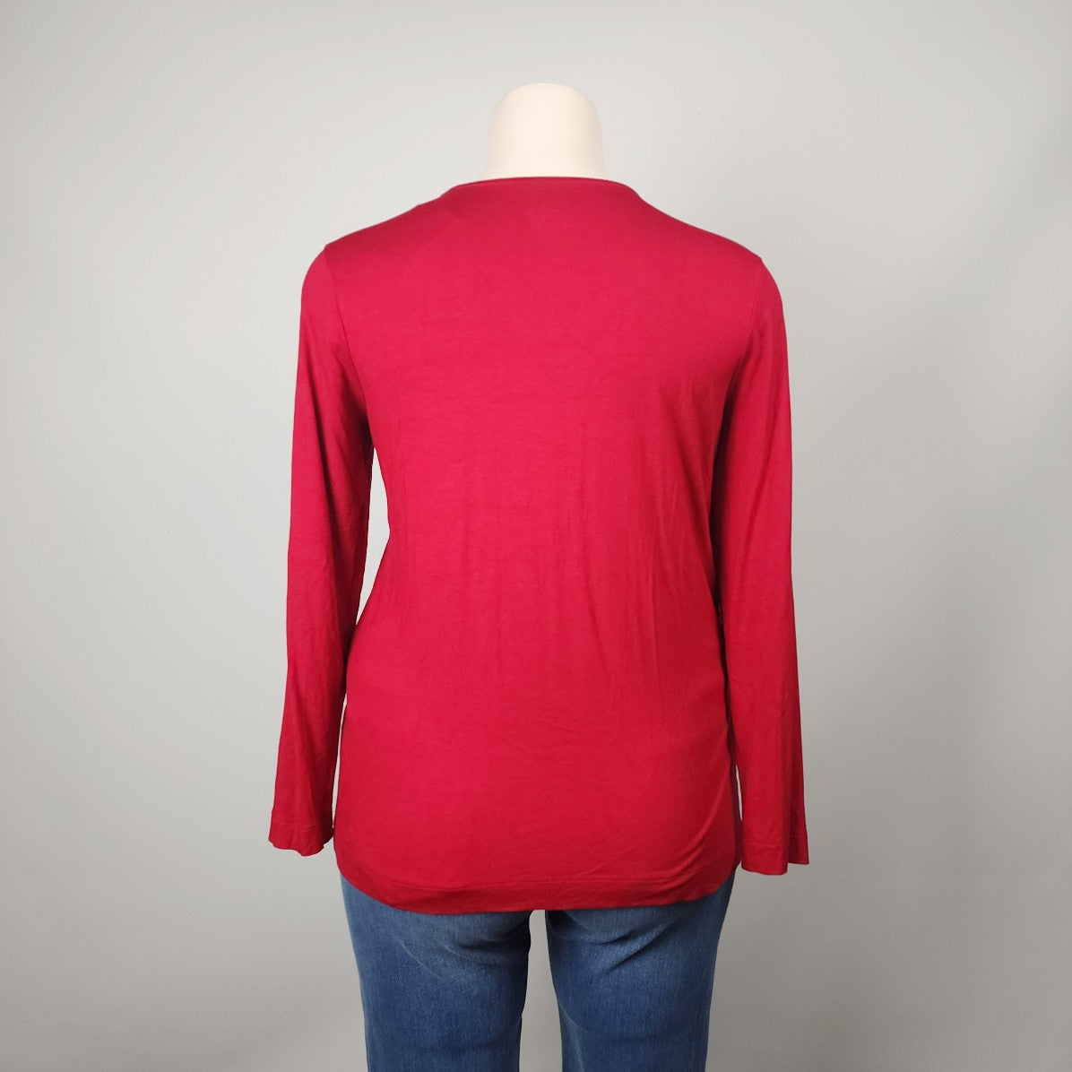 Chico's the ultimate tee Red Long Sleeve Top Size XL