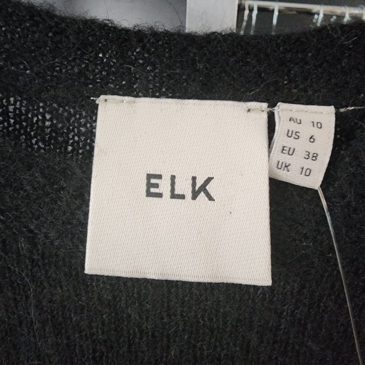 ELK Black Alpaca Knit Sweater Size 6