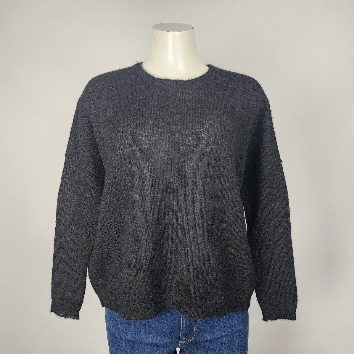 ELK Black Alpaca Knit Sweater Size 6