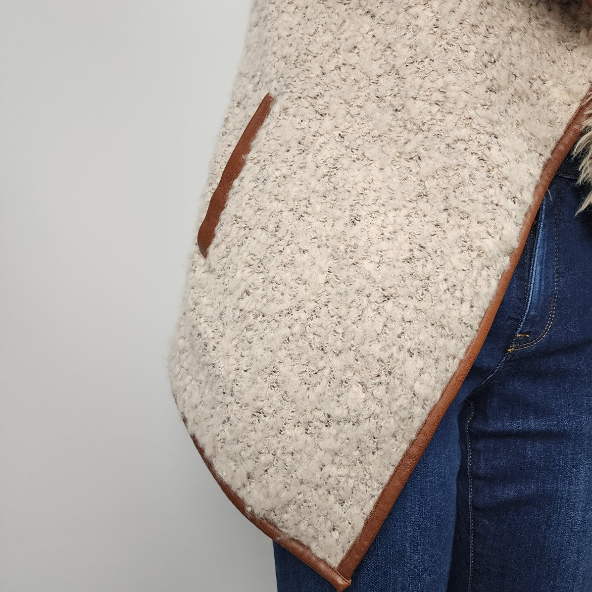 Love Tree Brown Faux Fur Vest Size S