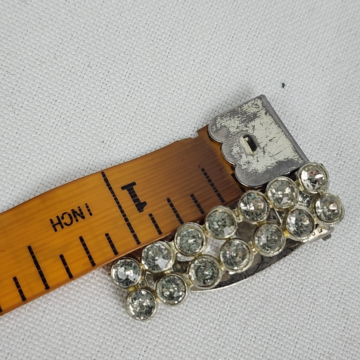 Vintage Silver Rhinestone Dress Shoe Clips Set