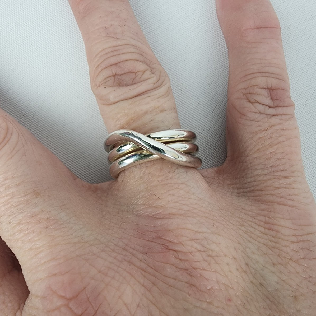 A&C Sterling Silver Stacked Ring Size 7.5