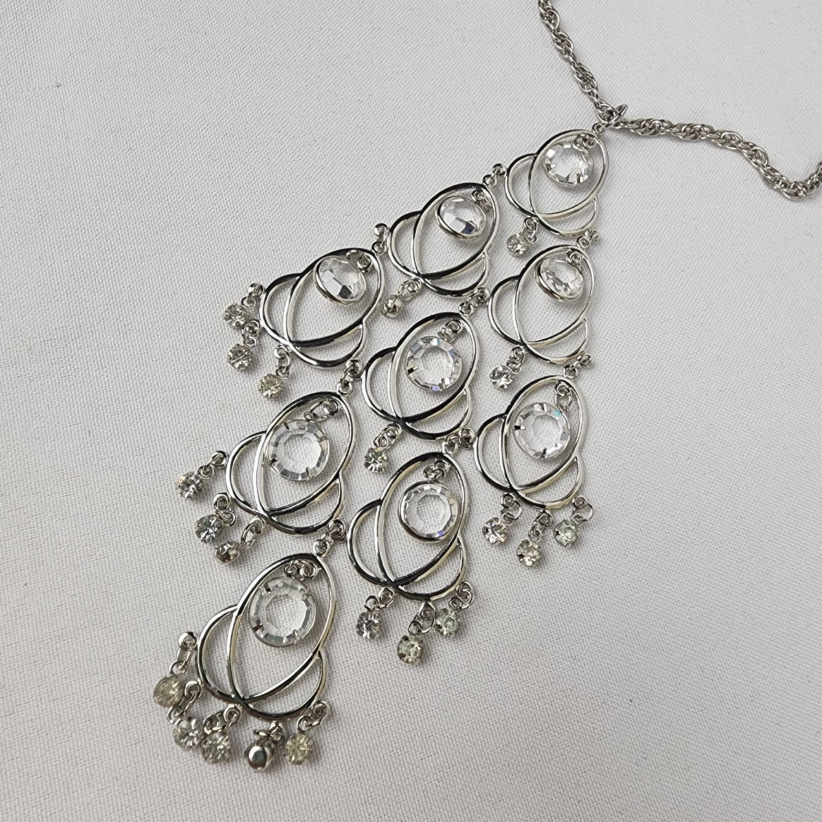 Vintage Celebrity Chandelier Statement Necklace