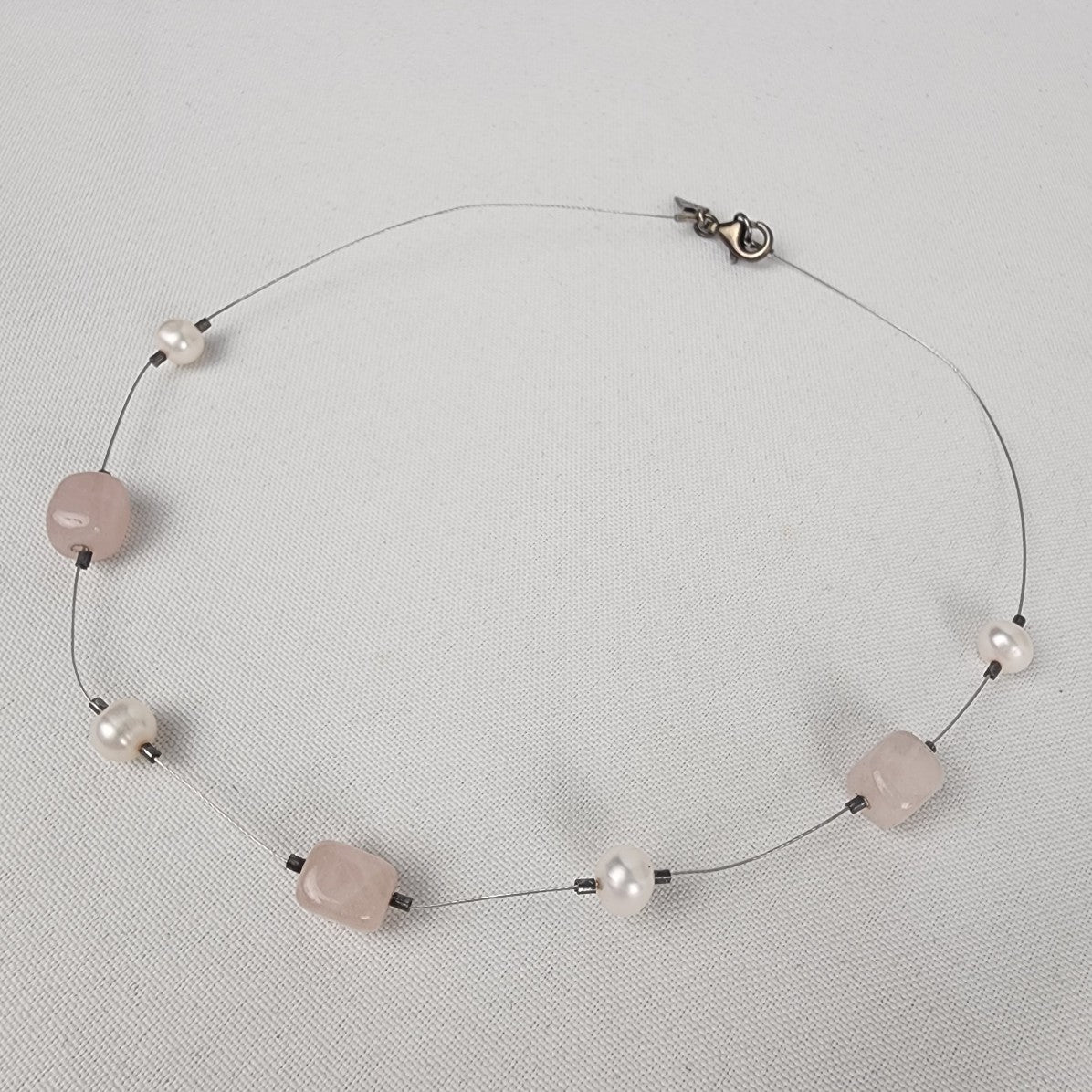 Silpada Rose Quartz & Pearl 925 Silver Necklace