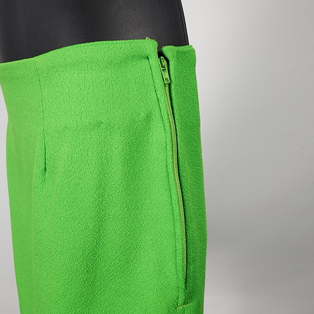 Vintage Handmade Lime Green Mini Skirt Size XS
