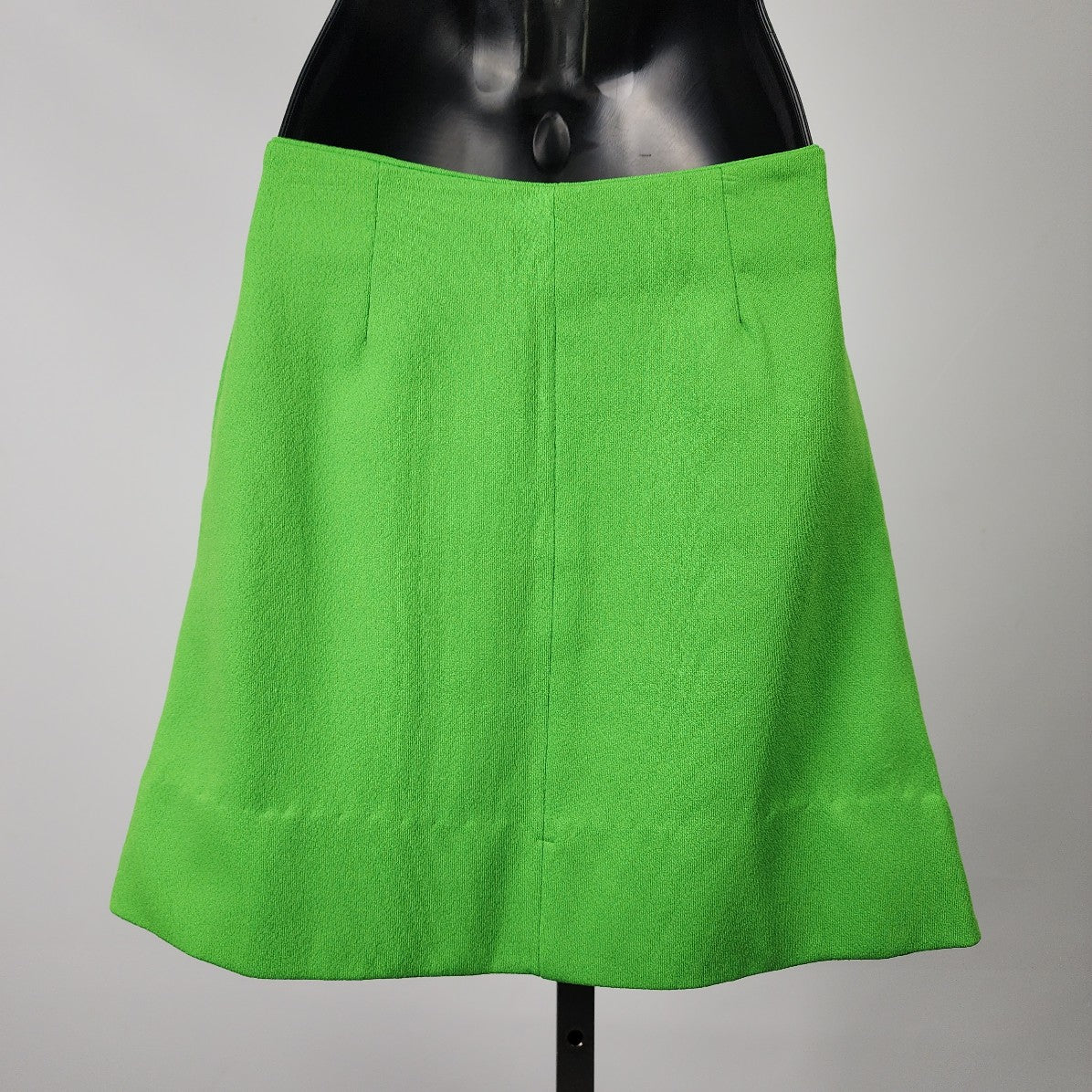 Vintage Handmade Lime Green Mini Skirt Size XS