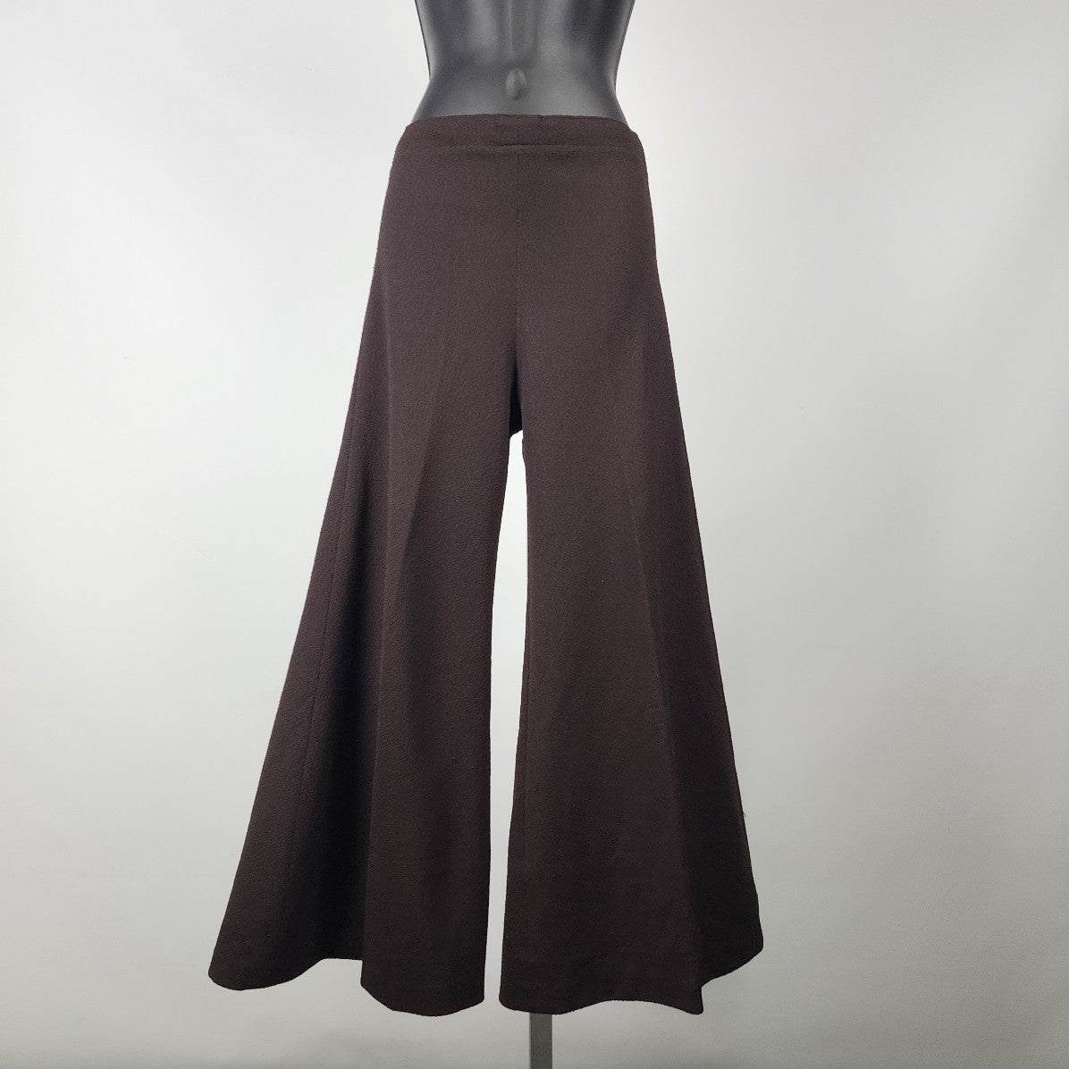 Vintage Handmade Brown Cropped Belle Bottom Pants Size S/M