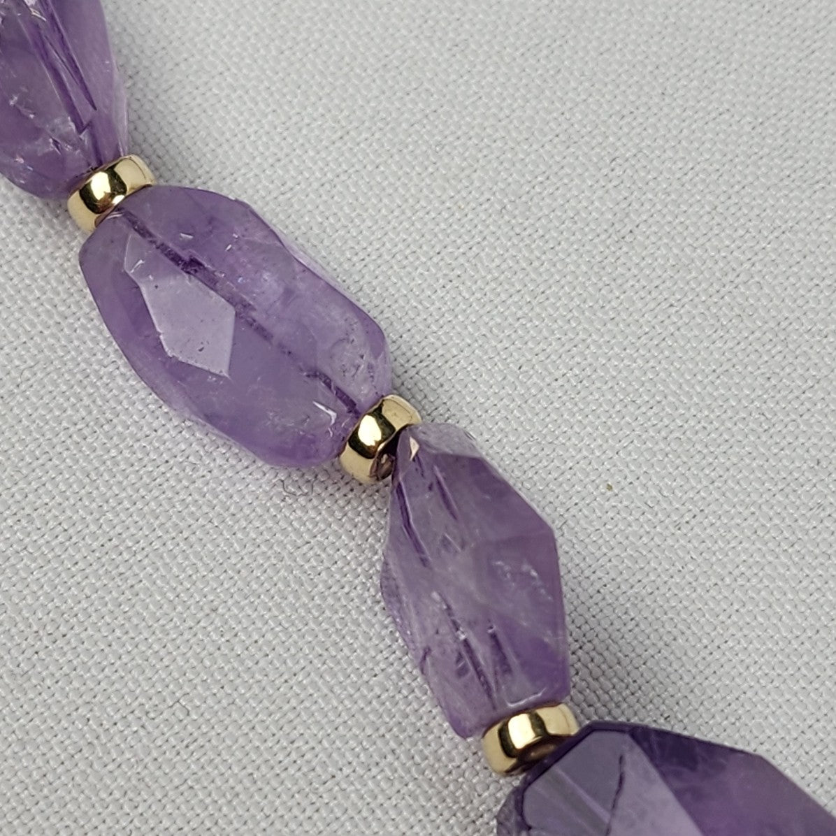 Purple Natural Stone Beaded Necklace