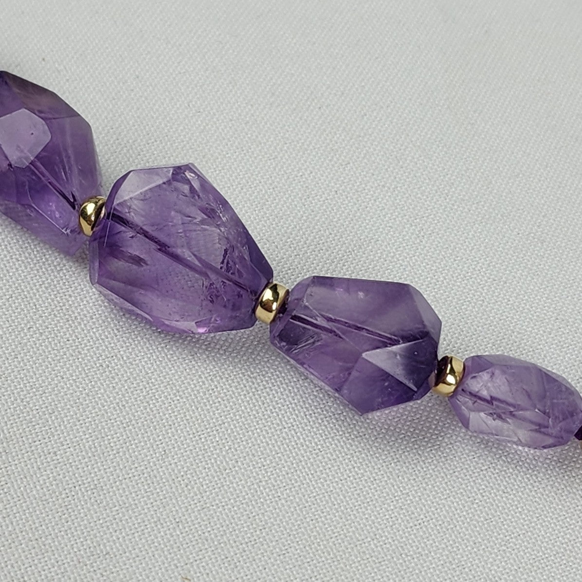 Purple Natural Stone Beaded Necklace