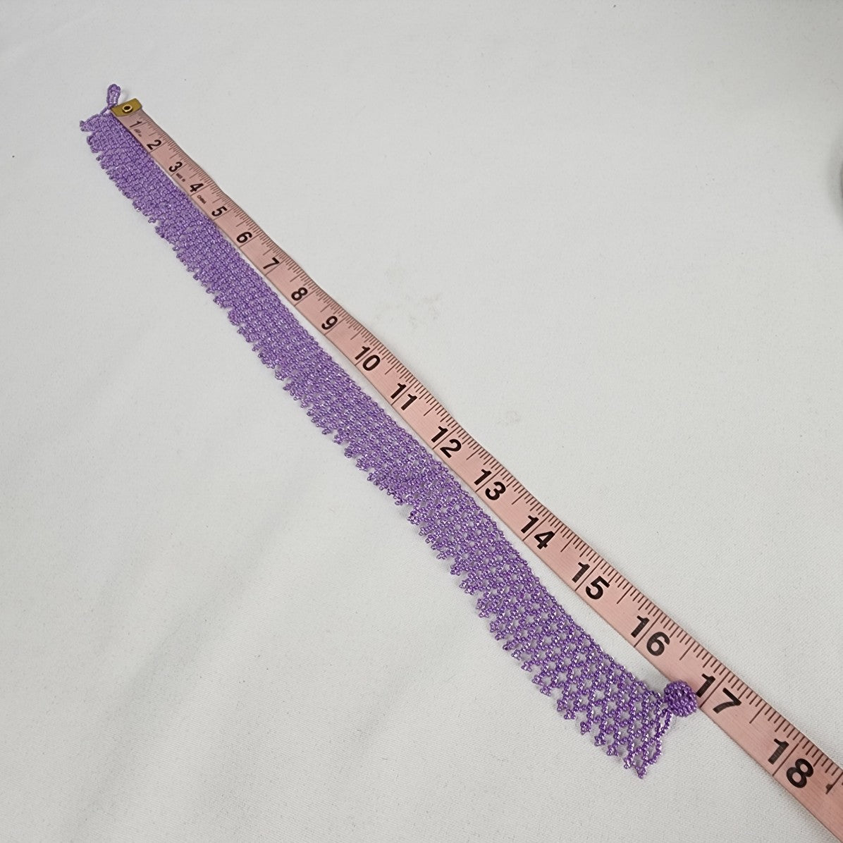 Purple Beaded Collar Necklace