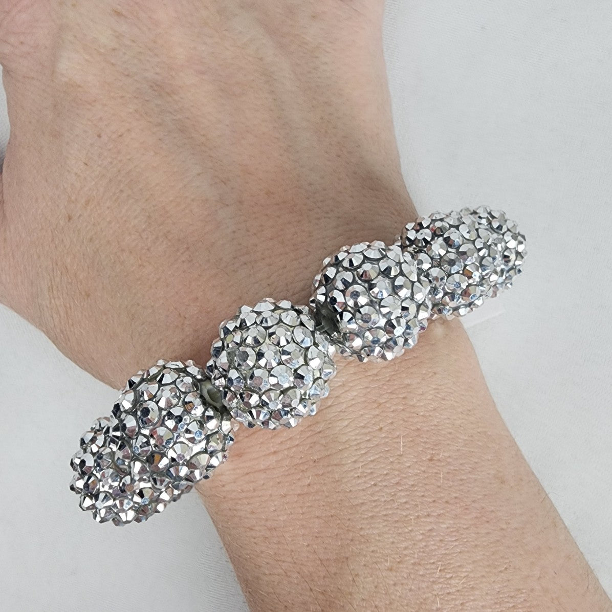 Joan Rivers Silver Crystal Stretch Bracelet