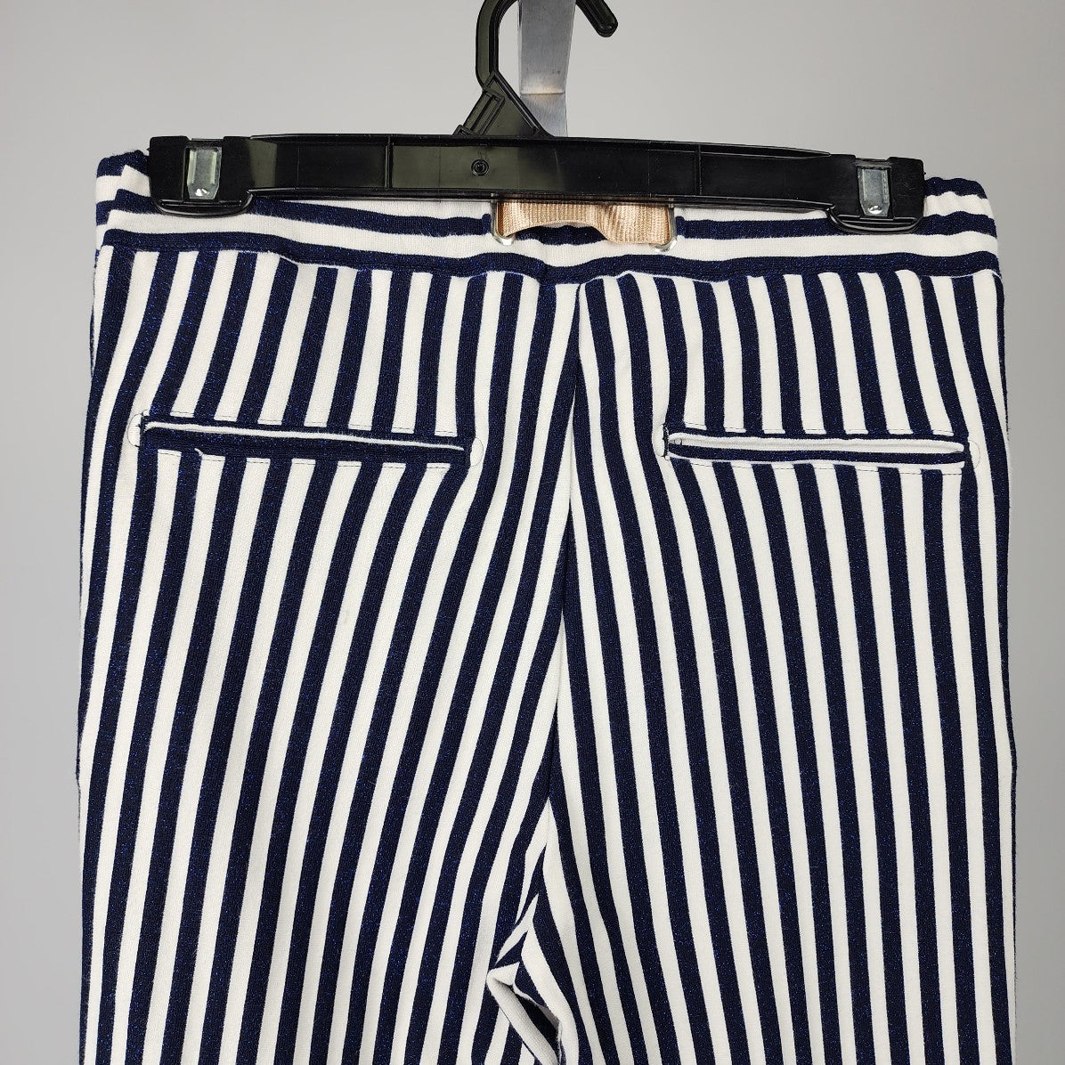 White Sand 88 Navy Striped Slim Leg Pants Size 2