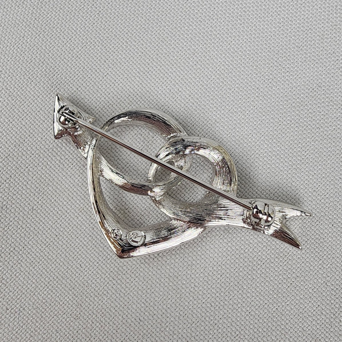 Swarovski Silver Crystal Heart Brooch