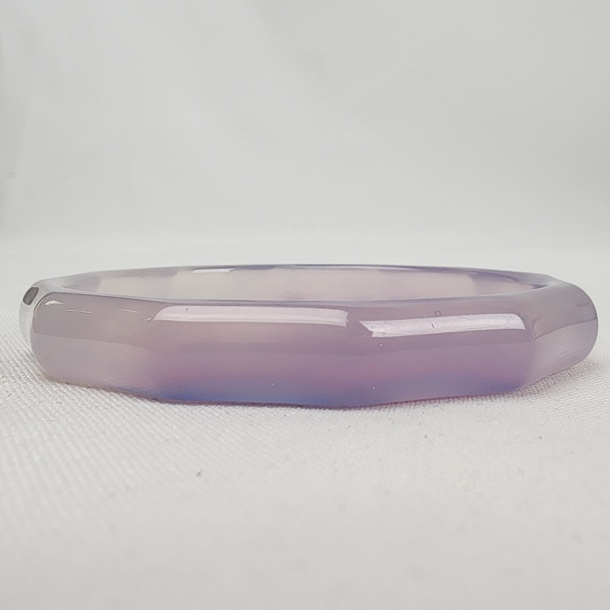 Purple Natural Stone Carved Bangle Bracelet