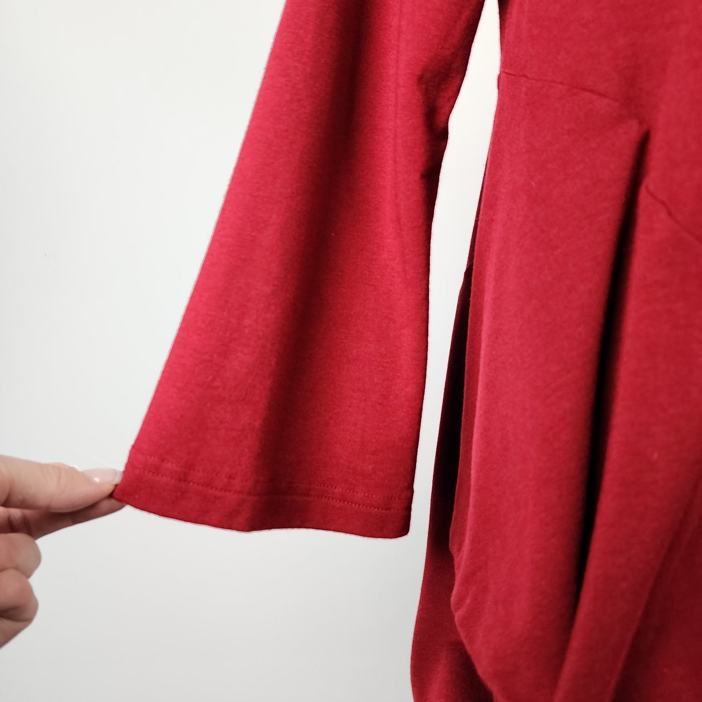 Bryn Walker Red Long Sleeve Asymmetrical Top Size S/M