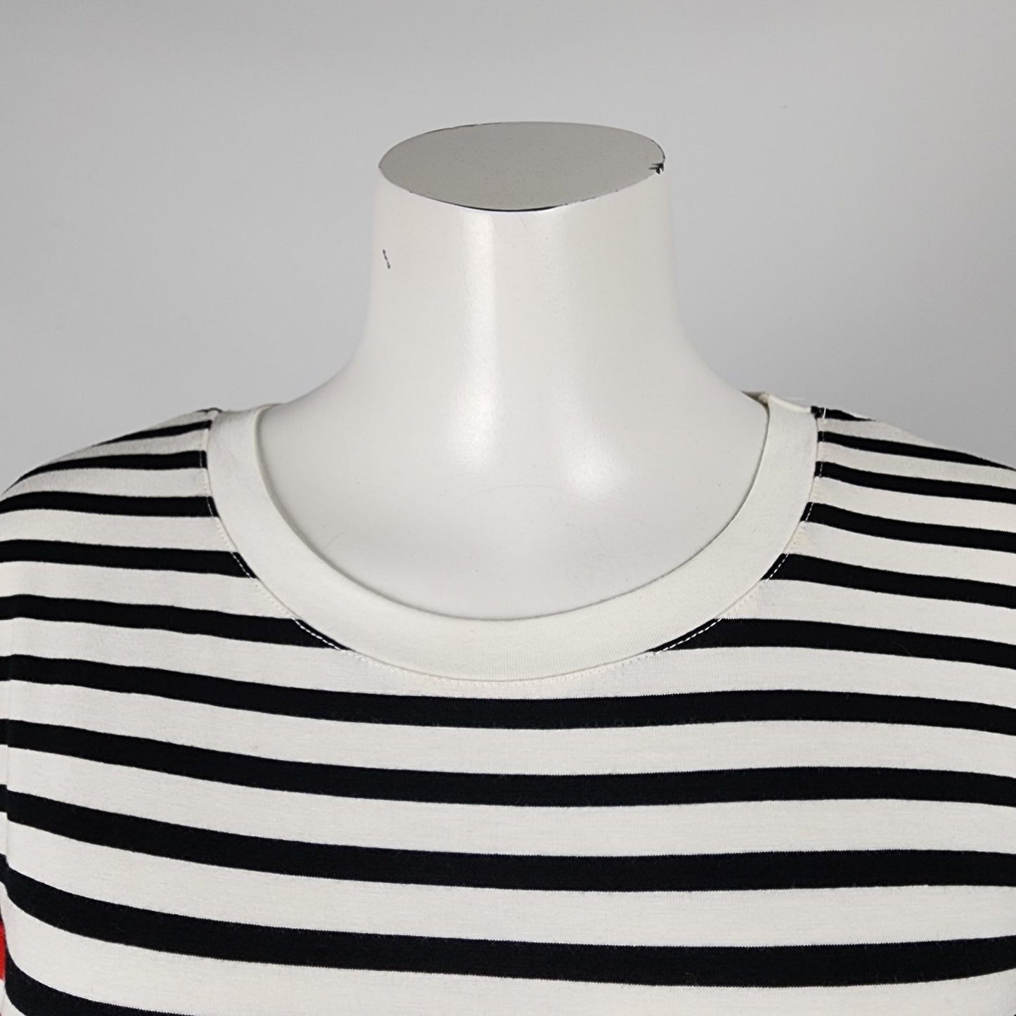 Black Tape Black Striped Crystal Detail Long Sleeve Top Size M