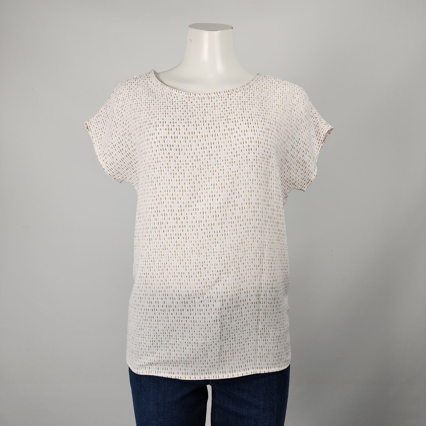 Soya Concept Pink Speckle Print Short Sleeve Top Size XS/S