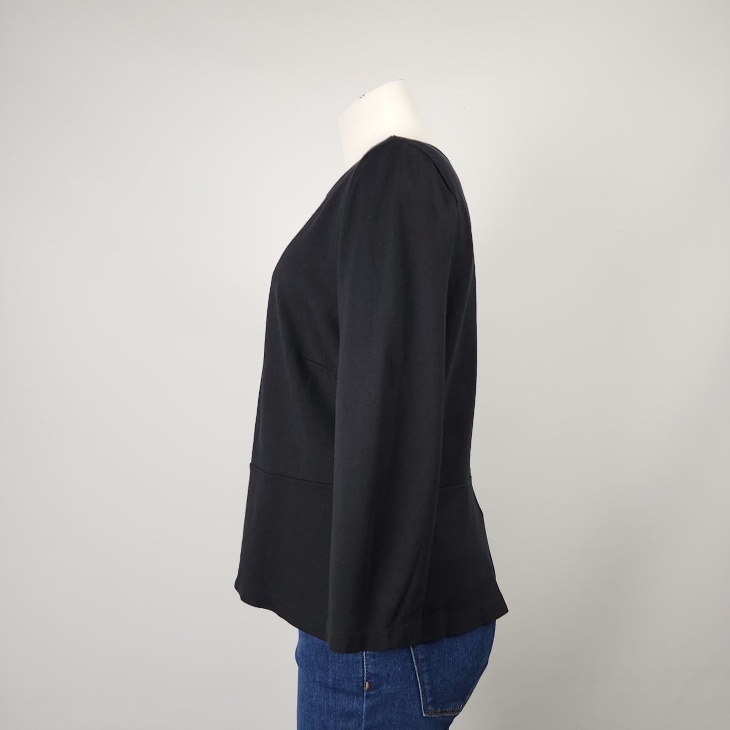 Lord & Taylor Black Long Sleeve Top Size L