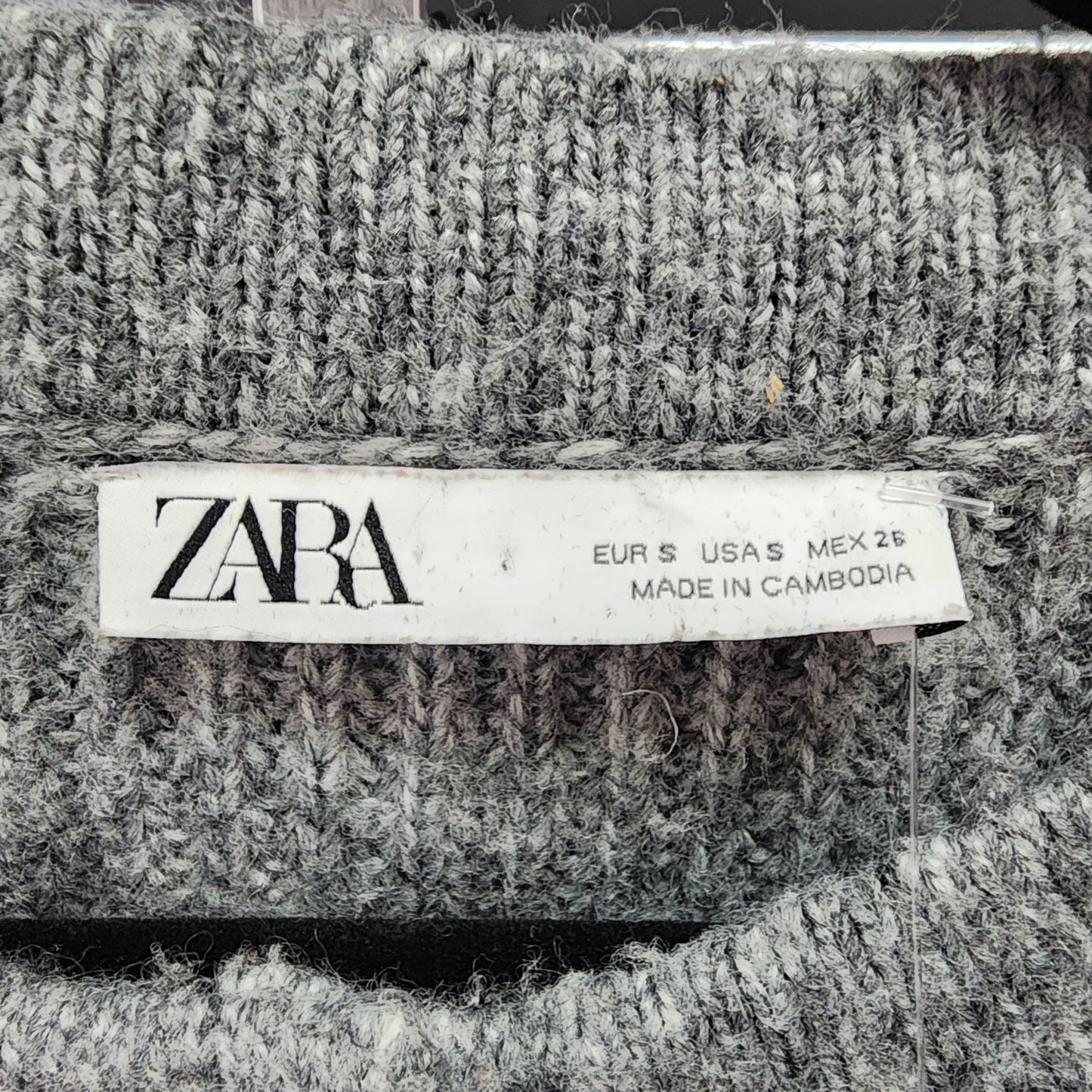 Zara Grey Knit Button Down Oversize Sweater Size S