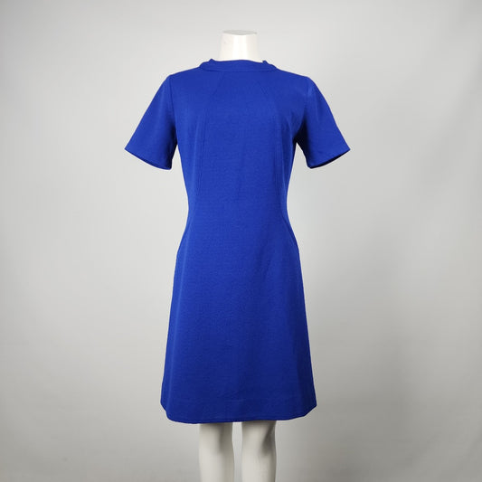 Vintage Blue Short Sleeve Sheath Dress Size S/M