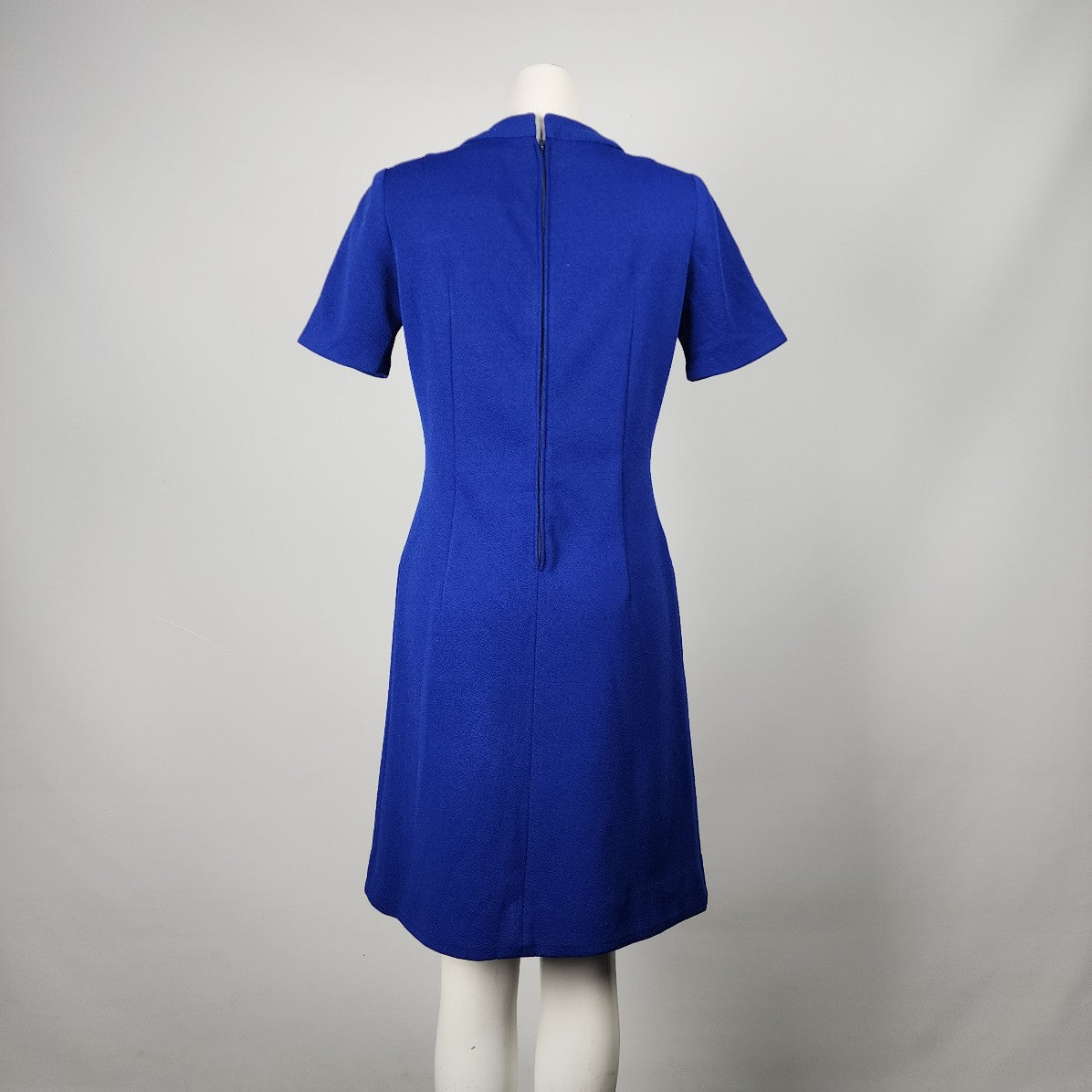 Vintage Blue Short Sleeve Sheath Dress Size S/M