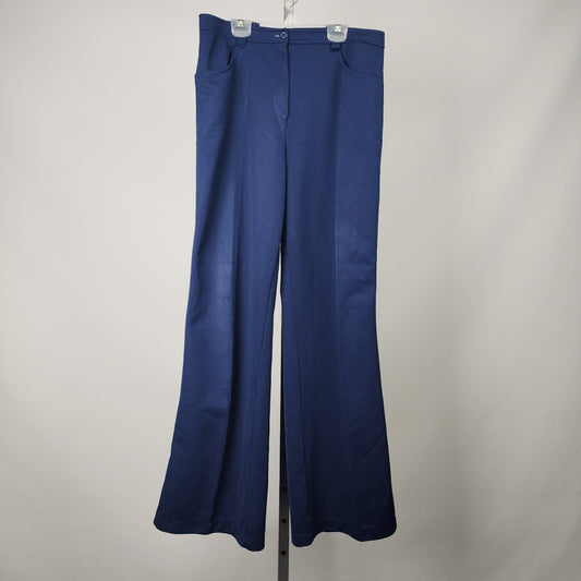 Vintage Blue Wide Leg Trouser Pants Size M