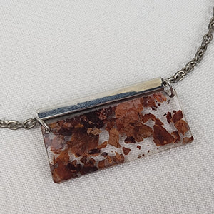 Color By Amber Silver Floral Speckled Pendant Necklace