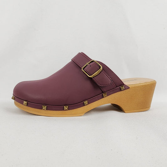 Torrid Burgundy Slide Mule Clog Shoes Size 11