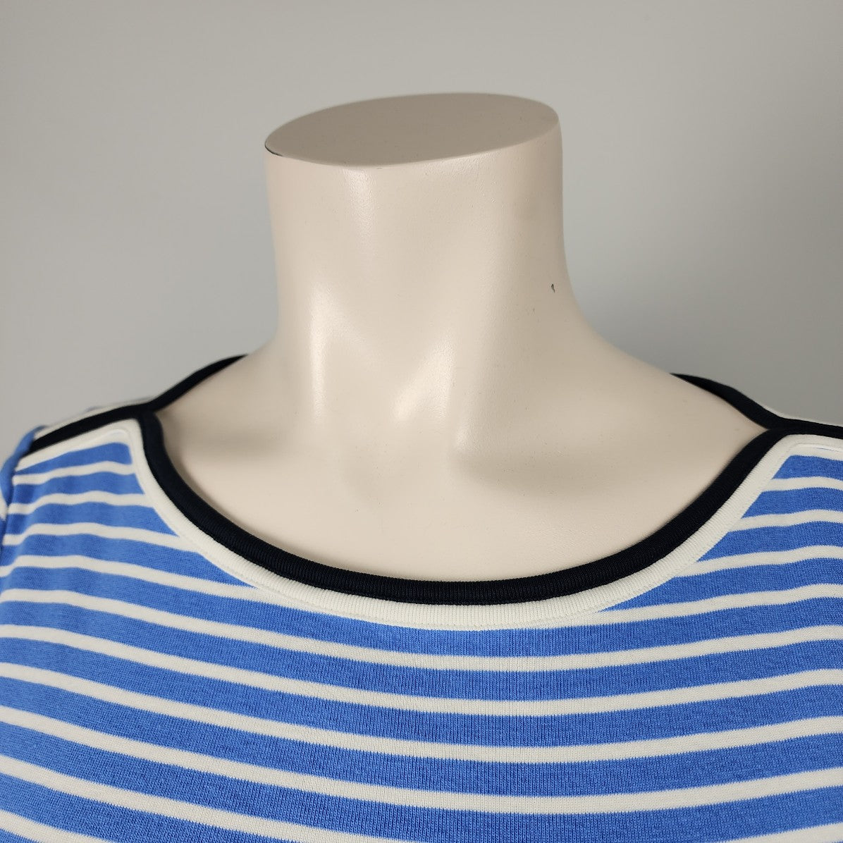 Tommy Hilfiger Blue Striped Short Sleeve Top Size XXL