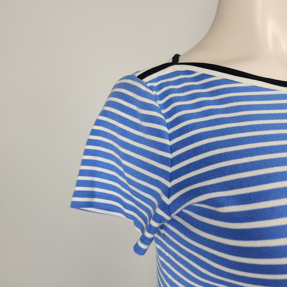 Tommy Hilfiger Blue Striped Short Sleeve Top Size XXL