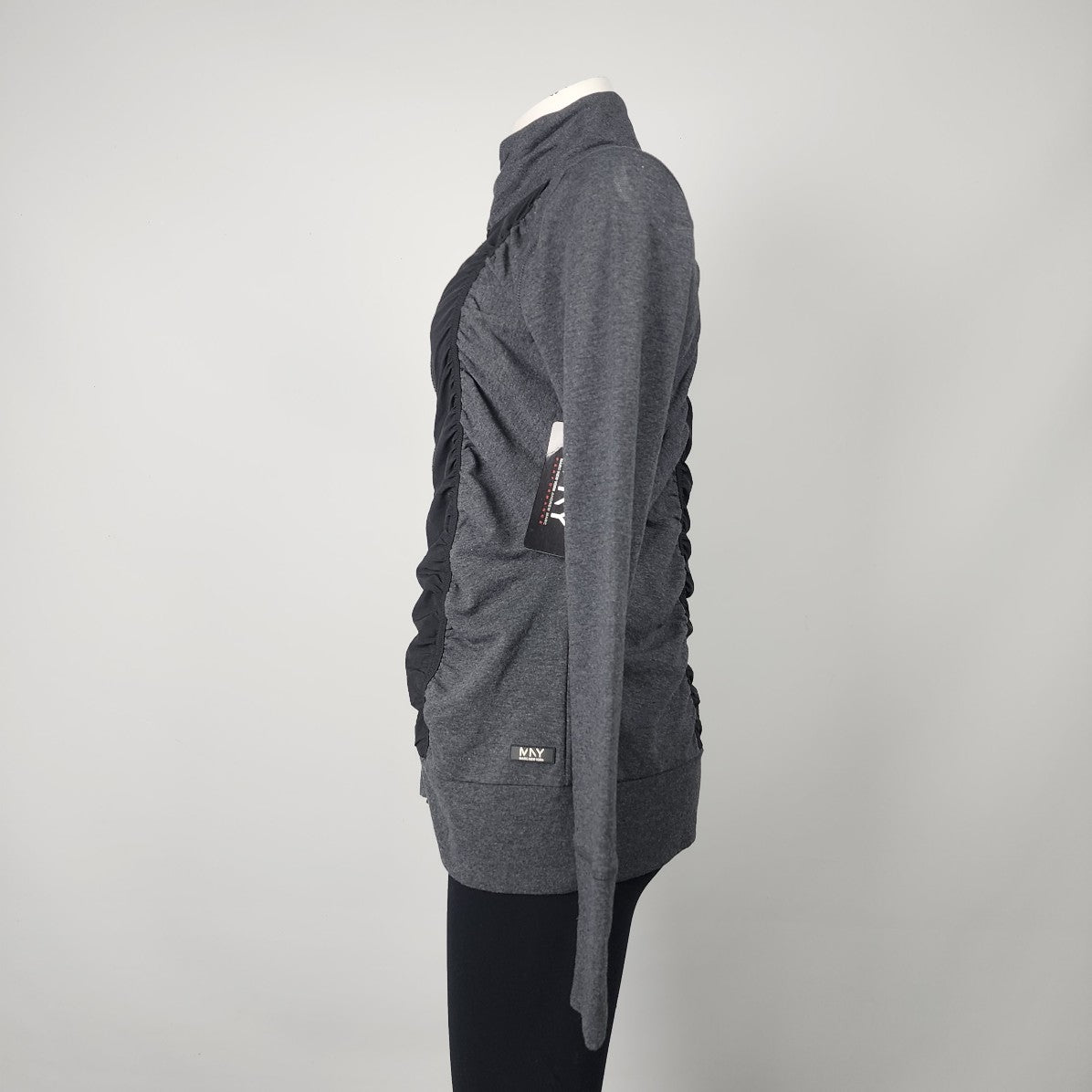 MACR New York Grey Ruched Running Jacket Size L