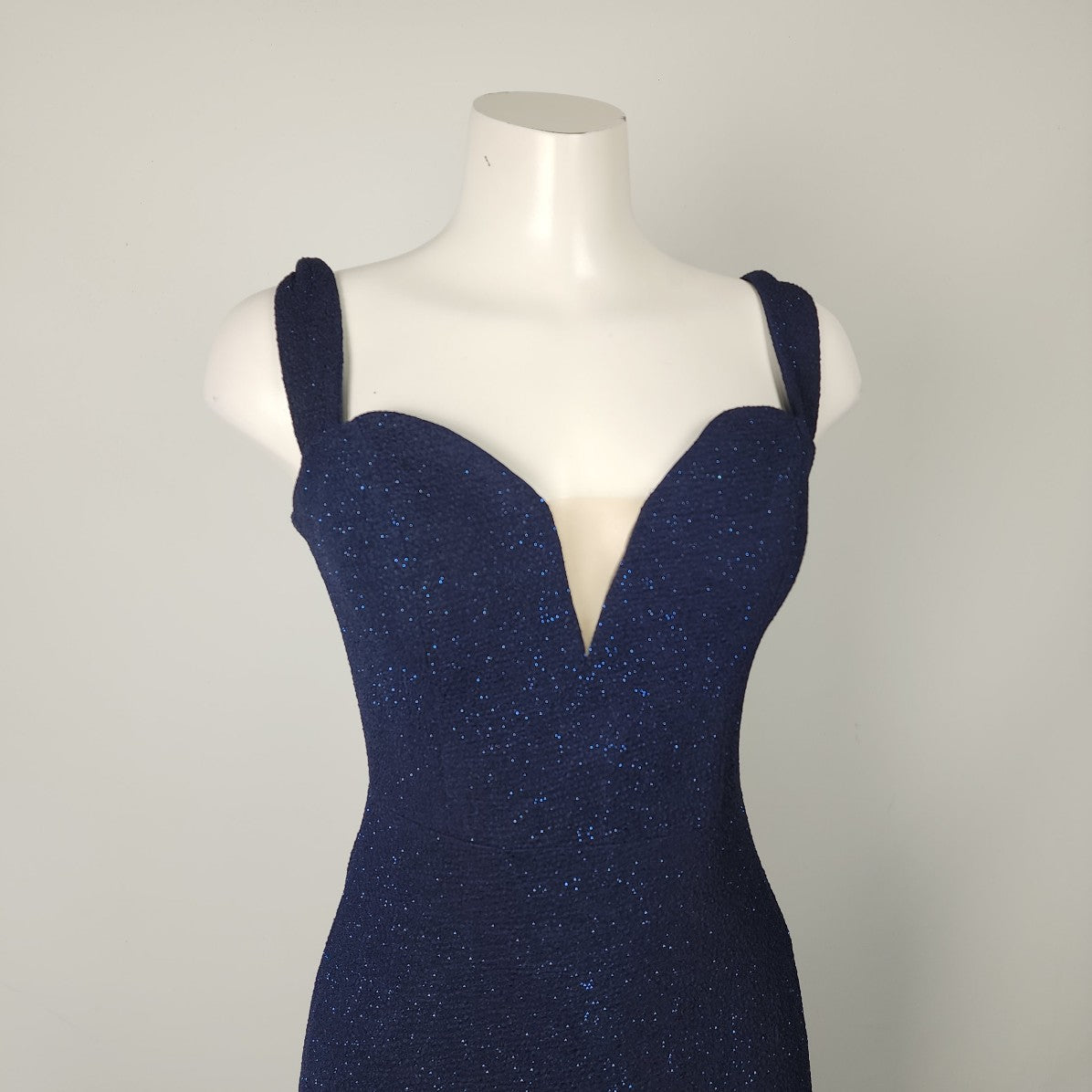 Tiffany Designs Navy Metallic Eventwear Gown Size 6