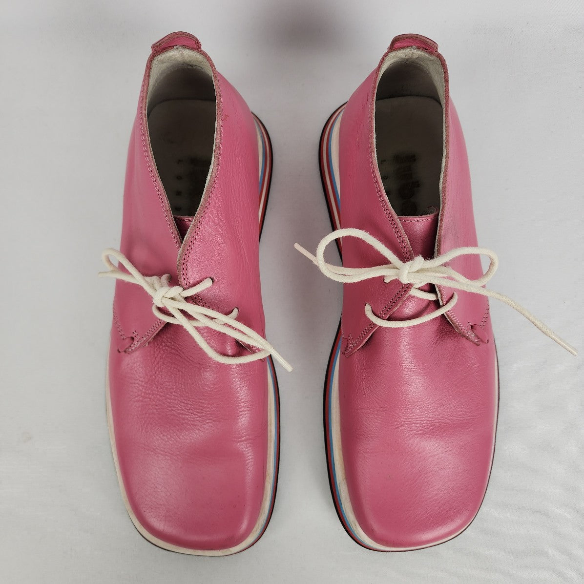 Jubaki London Pink Leather Lace Up Shoes Size 8.5
