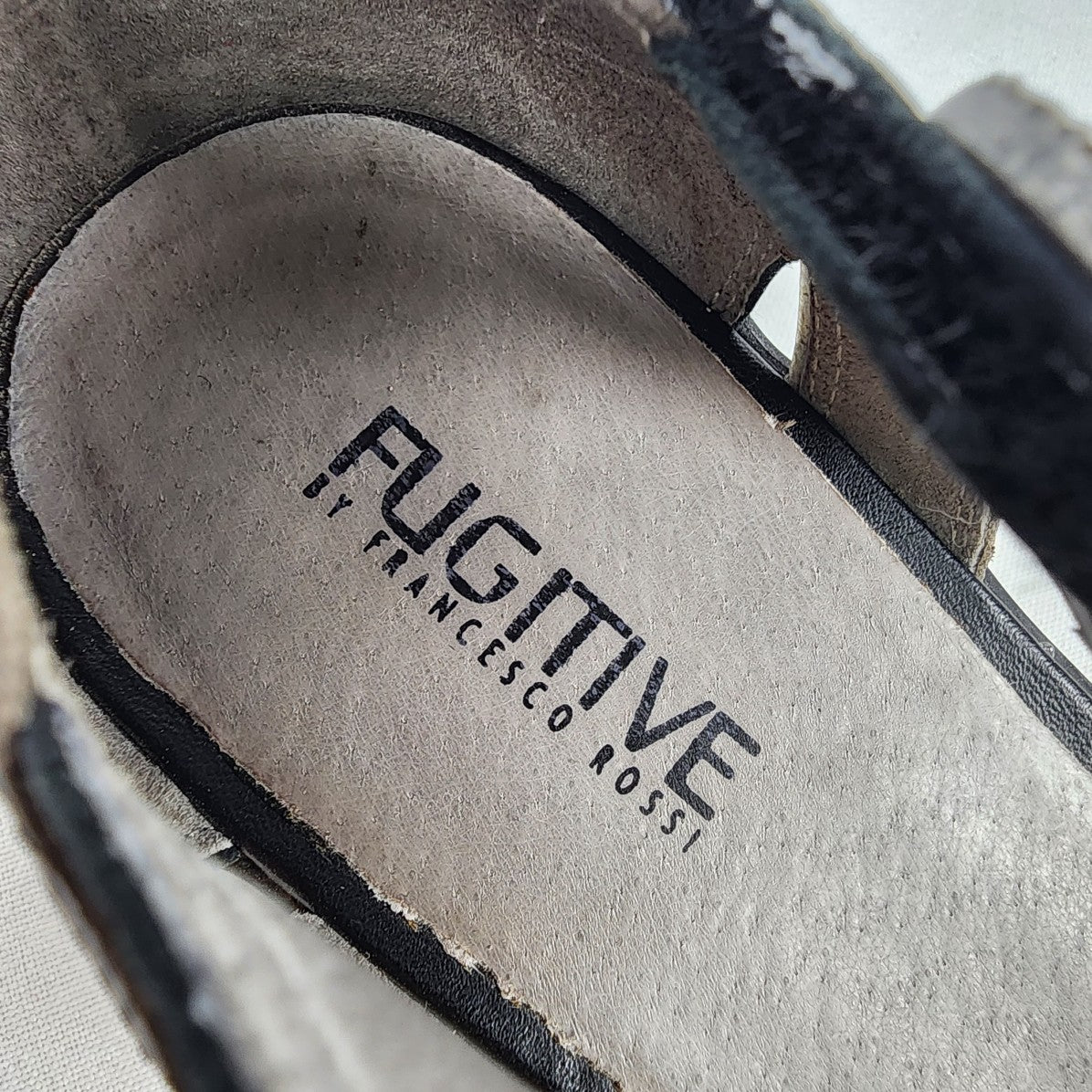 Fugitive Black Leather Mary Jane Shoes Size 9