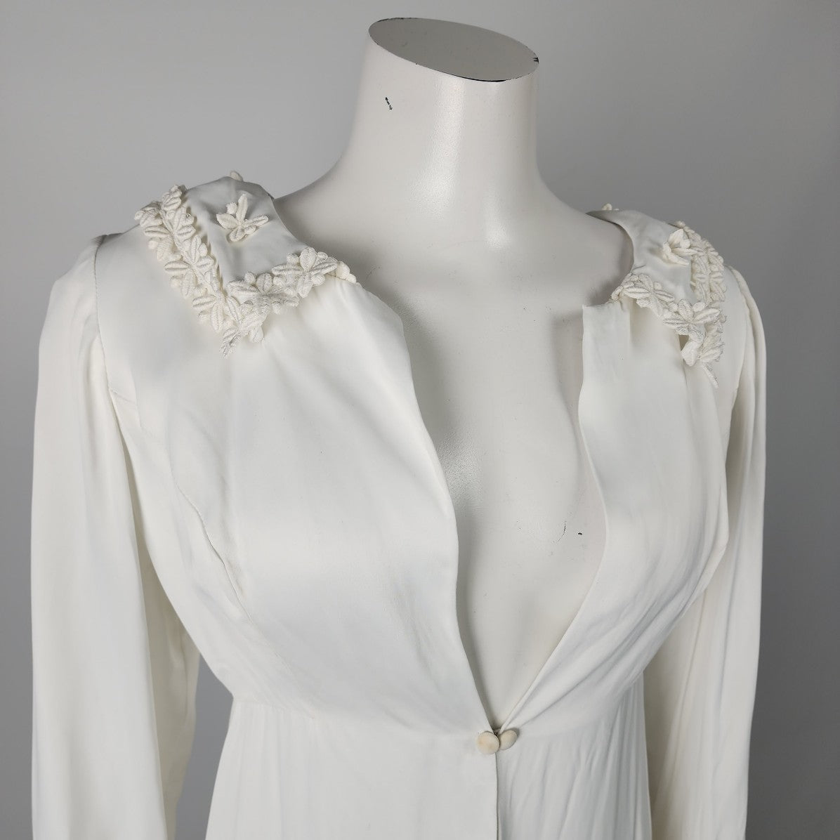 Vintage White Wedding Bridal Dressing Gown
