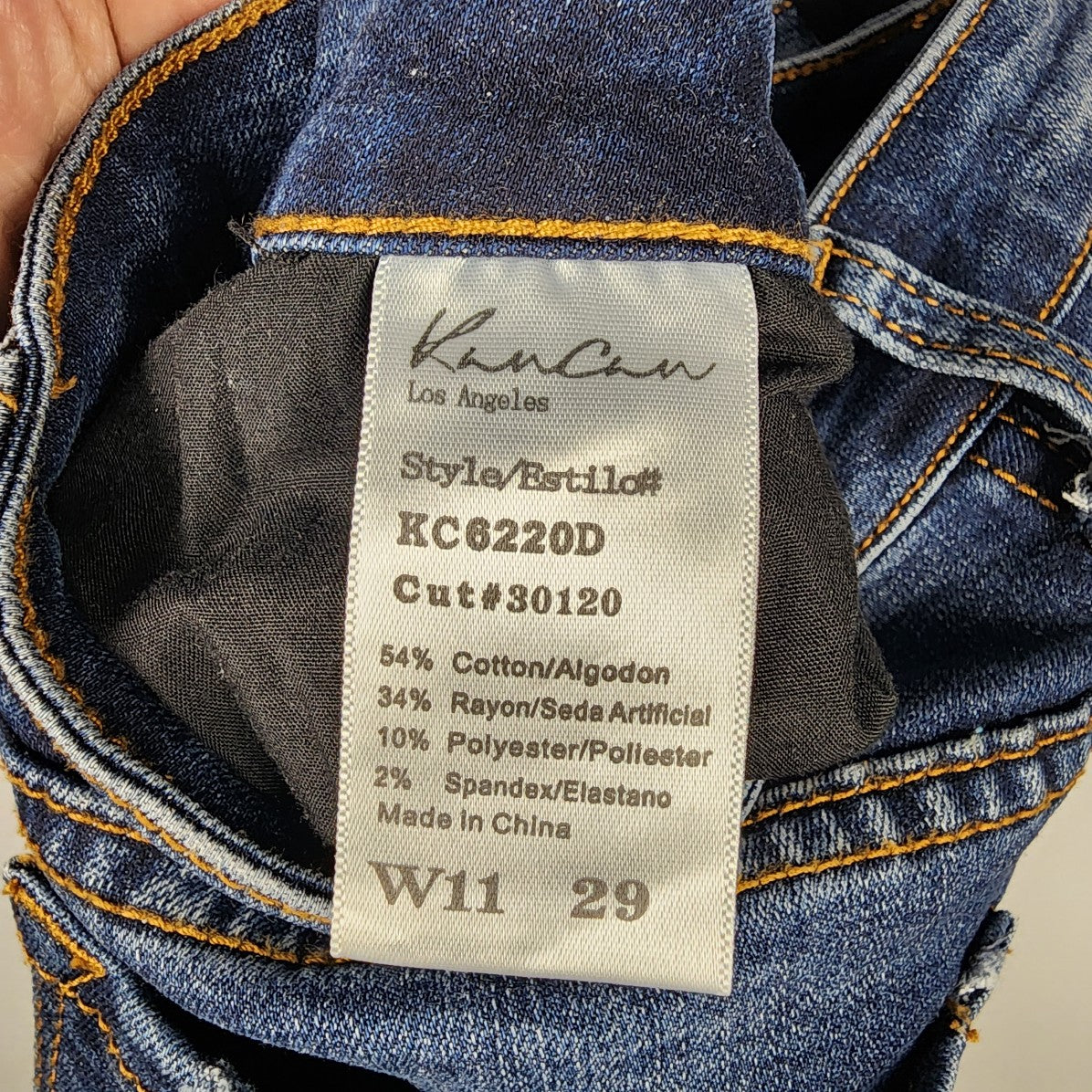 Kancan Distressed Slim Leg Raw Hem Jeans Size 11