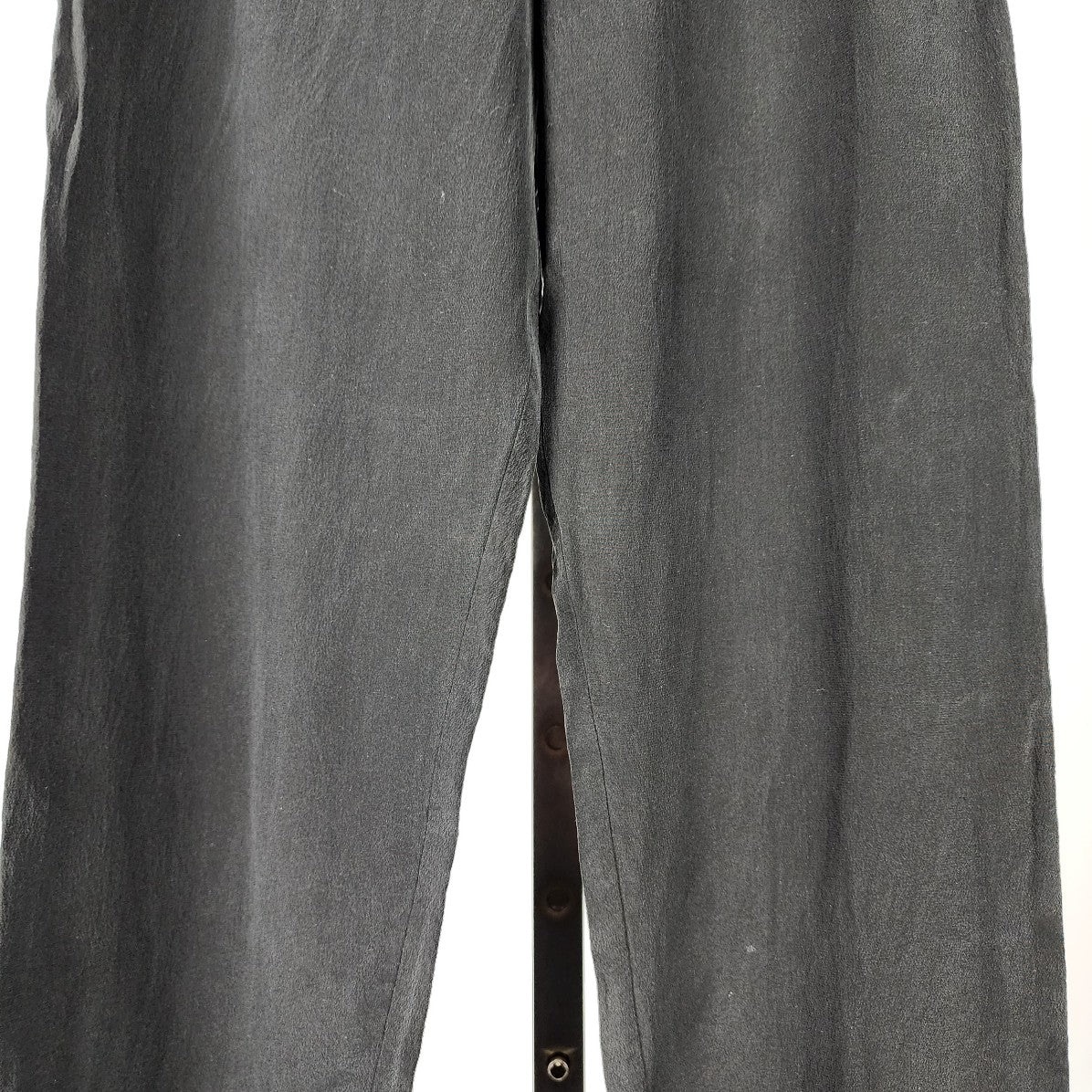 Vintage Lea Chu Originals Black Silk Straight Leg Pants Size 2