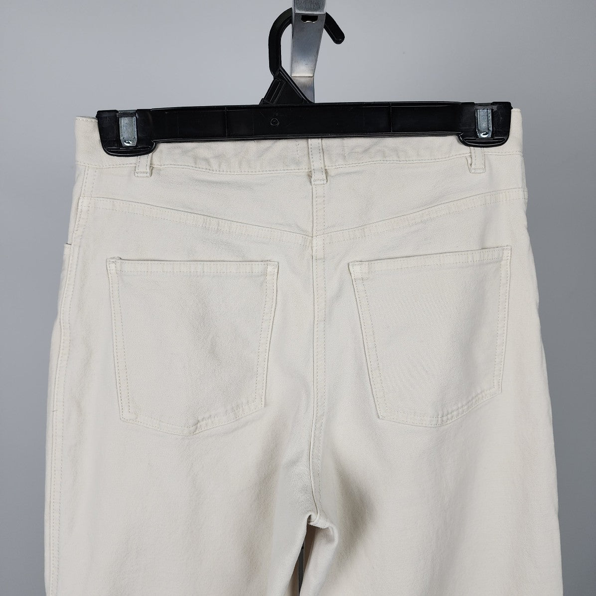 Wilfred Free Cream Cotton Mid Rise Straight Leg Pants Size 2